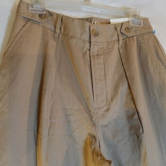a.n.a. Women's Loose Fit Wide Leg Tall Tan Trousers 4 Tall - Picture 6 of 7